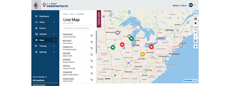 Live Mapping Screen Shot