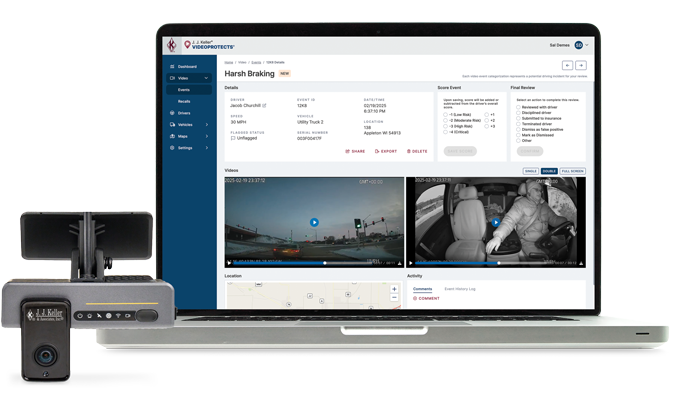 VideoProtects platform and dash cam