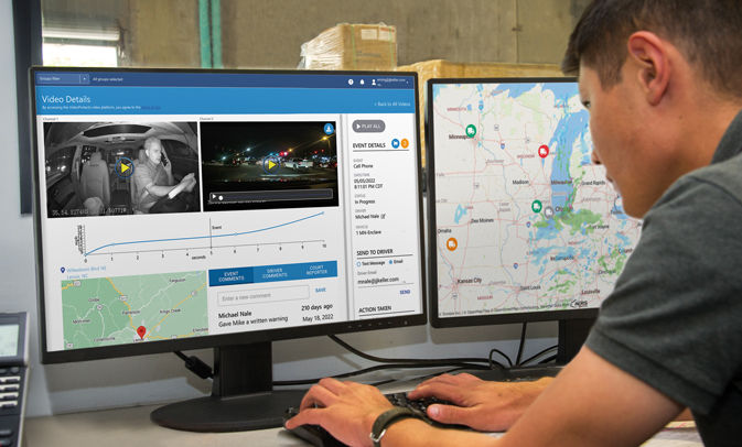 fleet manager looking at driver view